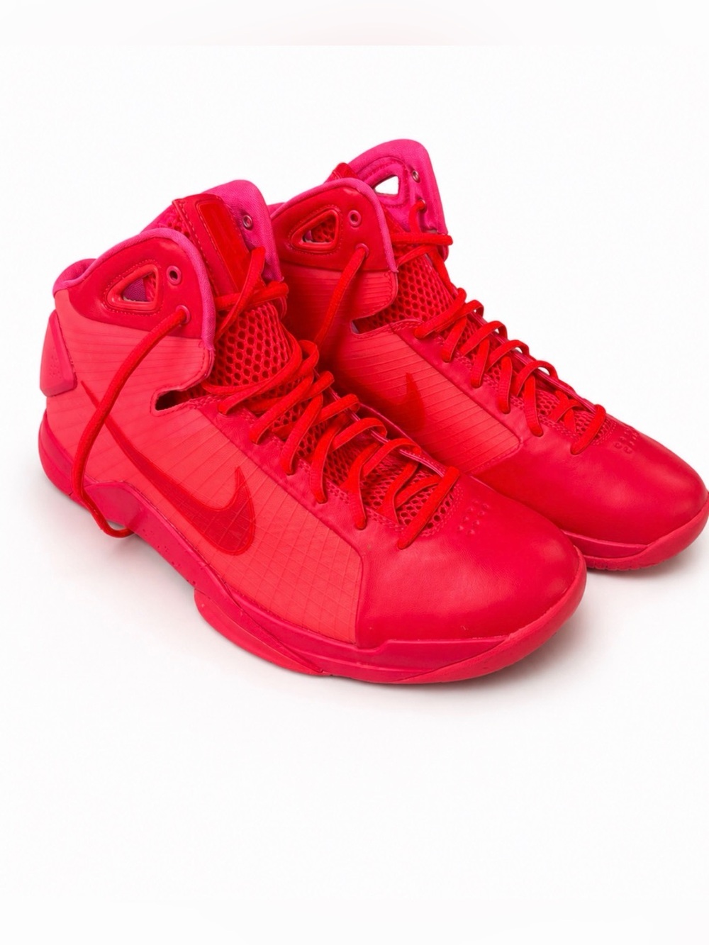Nike Hyperdunk Basketball Shoes Men’s Size 11 Bright Red Pink High Tops NEW